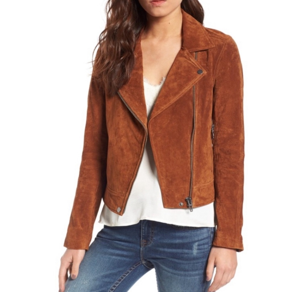 Viral BlankNYC suede moto jacket sz S